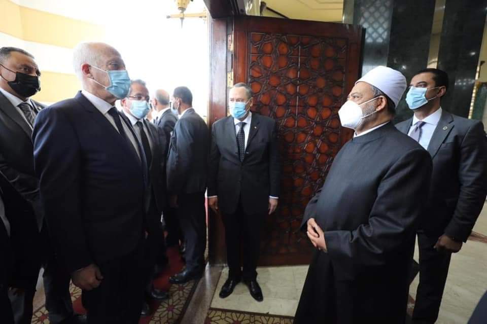 الإمام الأكبر يستقبل الرئيس التونسي في رحاب مشيخة الأزهر