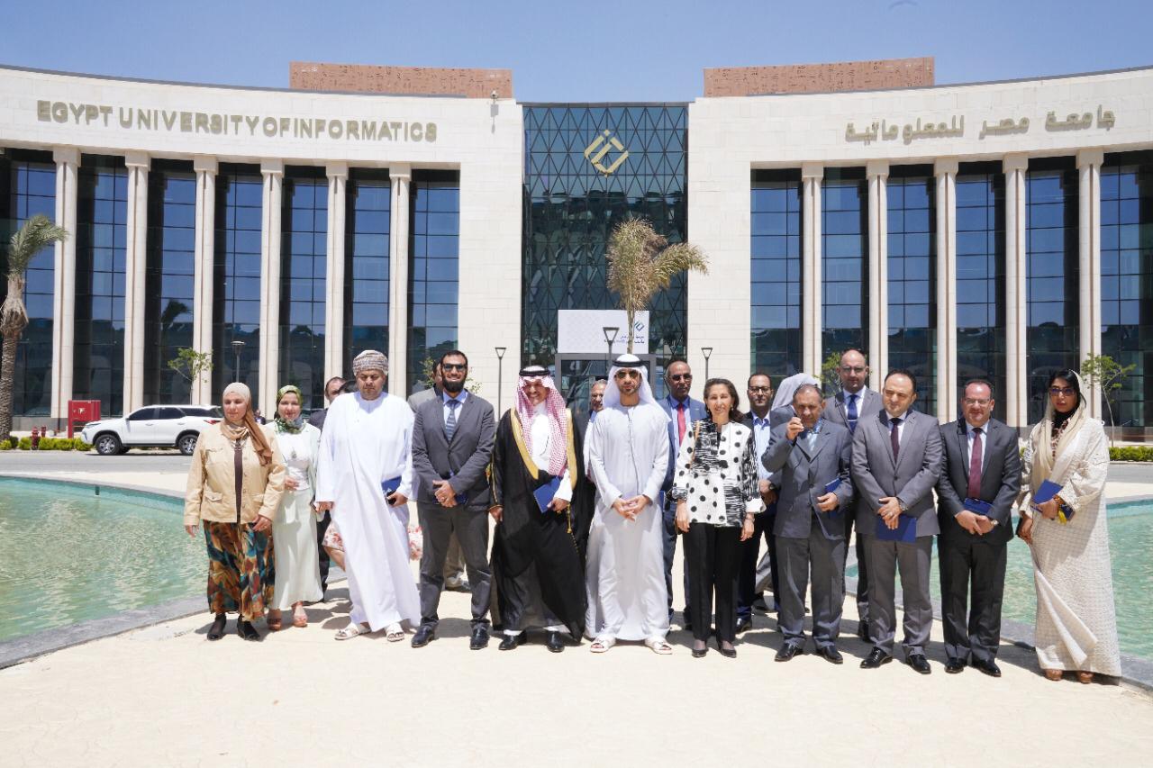 جامعة مصر للمعلوماتية تستقبل وفوداً دبلوماسية لـ 20 دولة عربية وأفريقية لتعزيز التعاون العلمي