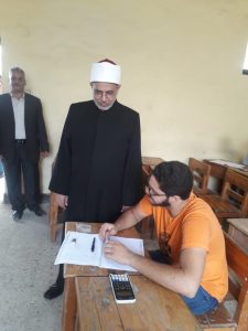 رئيس جامعة الأزهر يتفقد امتحانات الدور الثاني للشهادة الثانوية الأزهرية بمدينة نصر