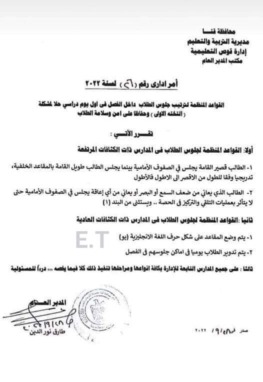 انطلاق العام الدراسي في 12 محافظة.. ومقترح لتفادي حرب «التختة الأولى»