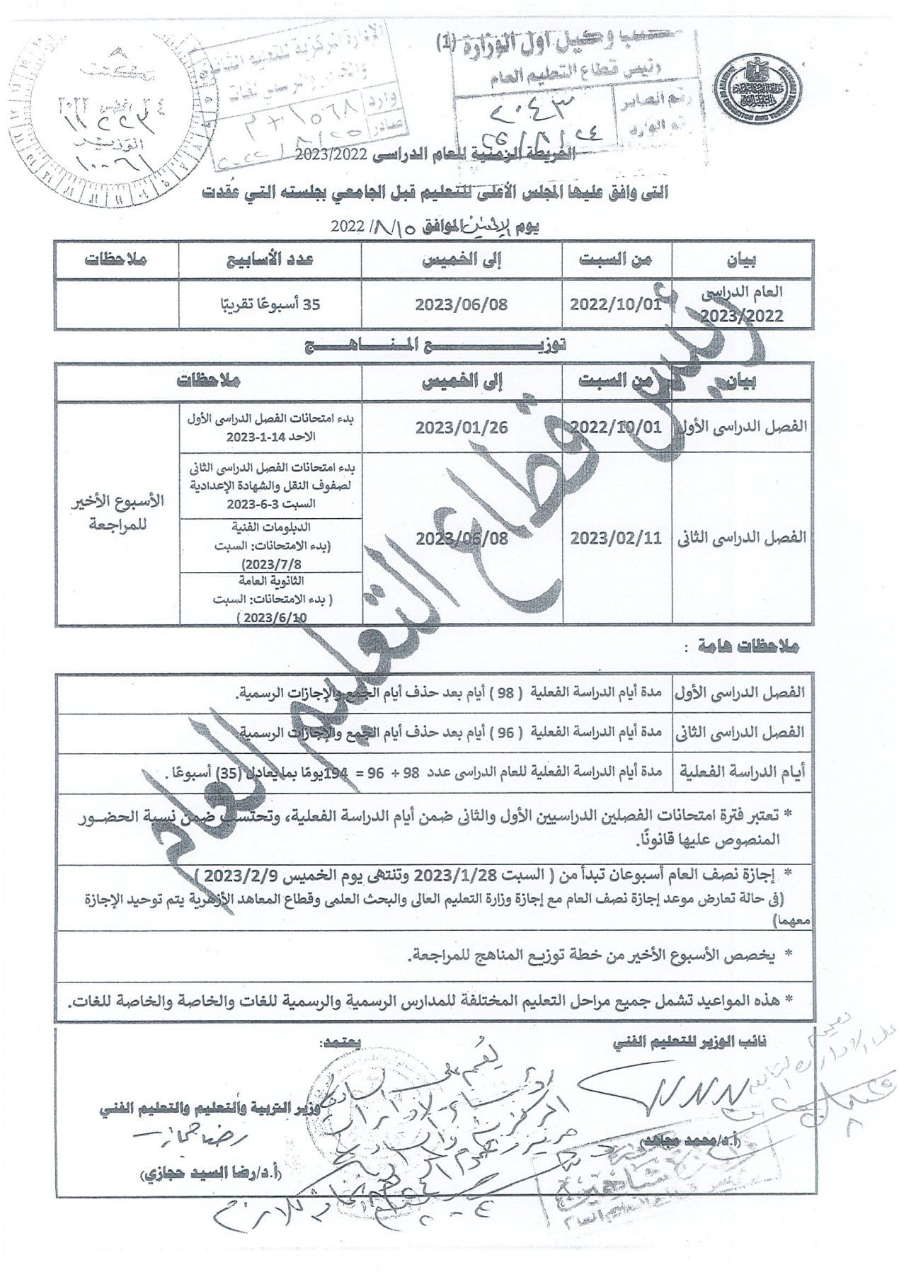 قرارات الوزارة حبر على ورق.. تعديل موعد امتحانات الفصل الدراسي الأول والأهالي يستغيثون بالوزير